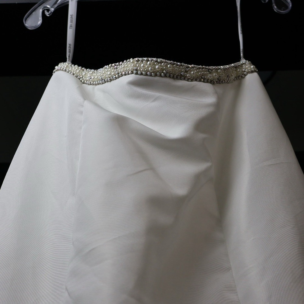 Sherri Hill 51230 Ivory Lace Pearl Mermaid Prom Formal Gown NWT Size 4 w/ Bag - Picture 8 of 16